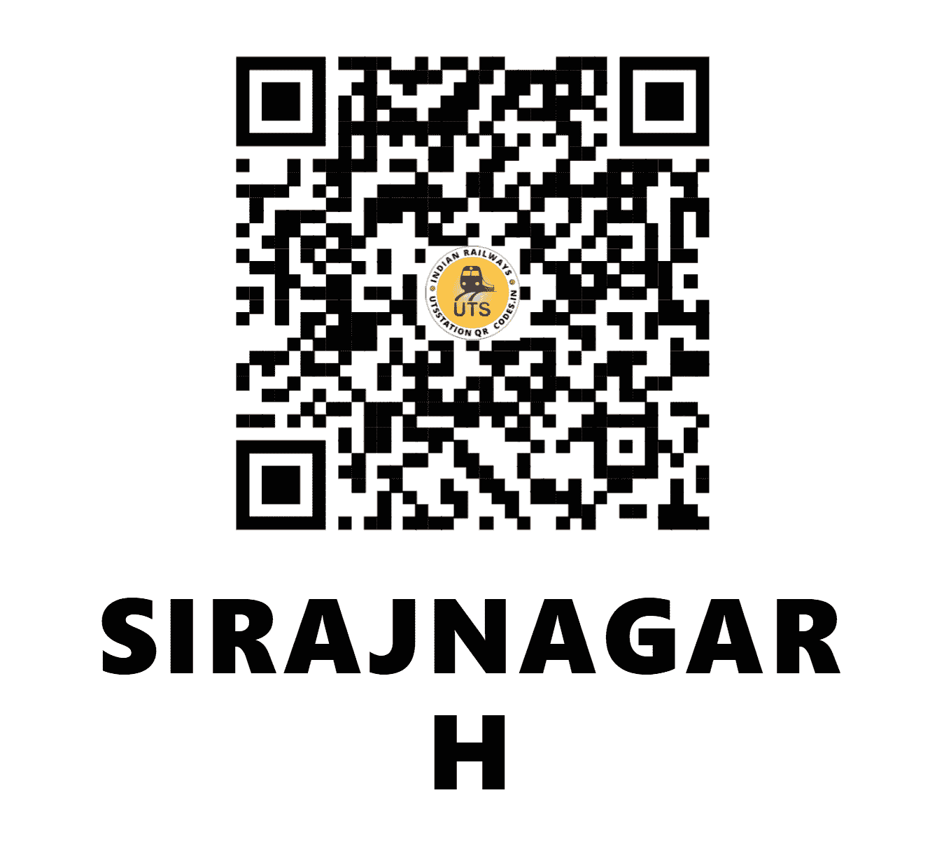 UTS QR Code for SIRAJNAGAR H - SRJN (ER - WEST BENGAL)